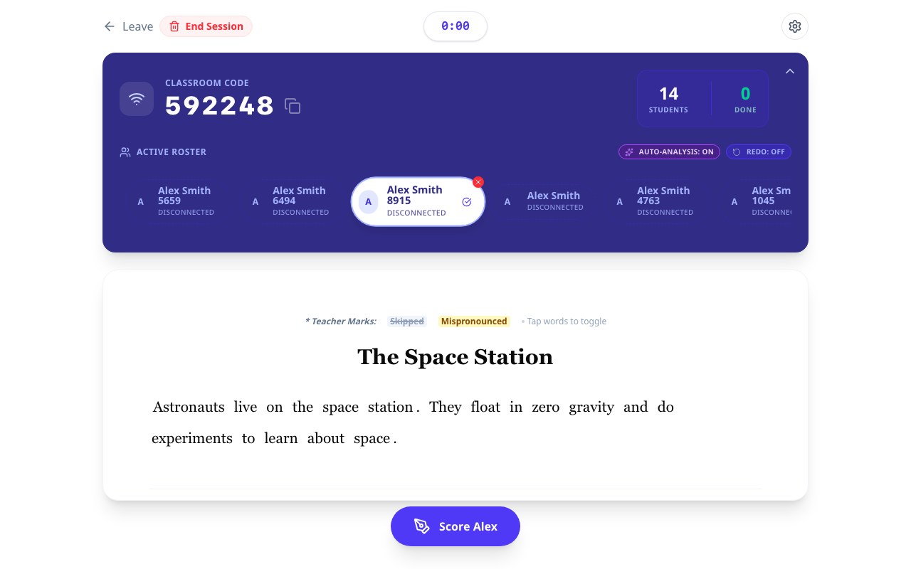 Live Session Scoring